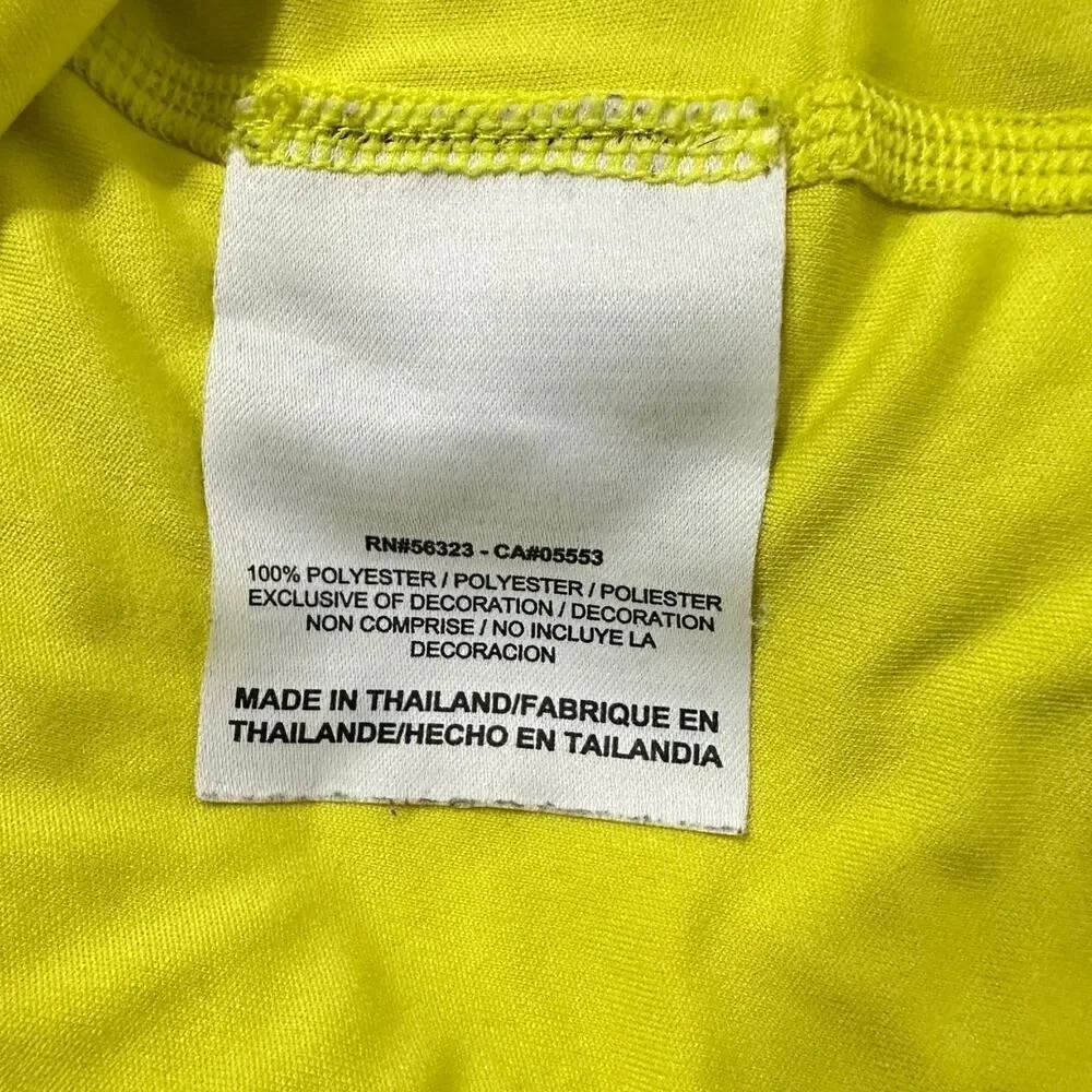 Nike Run Athletic T-Shirt Men's Size Large Yellow Long Sleeve V Neck Athleisure